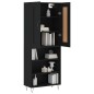 vidaXL Aparador alto madera contrachapada negro 69,5x34x180 cm vidaXL Aparador alto madera contrachapada negro 69,5x34x180 cm