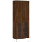 vidaXL Aparador alto madera contrachapada marrón roble 69,5x34x180 cm vidaXL Aparador alto madera contrachapada marrón roble 69,5x34x180 cm