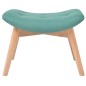 vidaXL Sillón con taburete reposapiés de tela verde