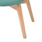 vidaXL Sillón con taburete reposapiés de tela verde