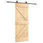 vidaXL Puerta corredera con herrajes madera maciza de pino 70x210 cm