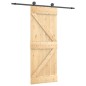vidaXL Puerta corredera con herrajes madera maciza de pino 85x210 cm vidaXL Puerta corredera con herrajes madera maciza de pino 85x210 cm