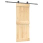 vidaXL Puerta corredera con herrajes madera maciza de pino 80x210 cm vidaXL Puerta corredera con herrajes madera maciza de pino 80x210 cm