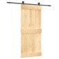 vidaXL Puerta corredera con herrajes madera maciza de pino 90x210 cm vidaXL Puerta corredera con herrajes madera maciza de pino 90x210 cm