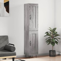 vidaXL Aparador alto madera contrachapada gris Sonoma 34,5x34x180 cm