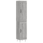 vidaXL Aparador alto madera contrachapada gris Sonoma 34,5x34x180 cm vidaXL Aparador alto madera contrachapada gris Sonoma 34,5x34x180 cm