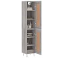 vidaXL Aparador alto madera contrachapada gris Sonoma 34,5x34x180 cm vidaXL Aparador alto madera contrachapada gris Sonoma 34,5x34x180 cm