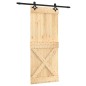 vidaXL Puerta corredera con herrajes madera maciza de pino 85x210 cm vidaXL Puerta corredera con herrajes madera maciza de pino 85x210 cm