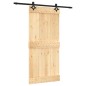 vidaXL Puerta corredera con herrajes madera maciza de pino 95x210 cm vidaXL Puerta corredera con herrajes madera maciza de pino 95x210 cm