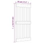 vidaXL Puerta corredera con herrajes madera maciza de pino 95x210 cm vidaXL Puerta corredera con herrajes madera maciza de pino 95x210 cm