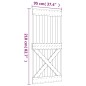 vidaXL Puerta corredera con herrajes madera maciza de pino 95x210 cm