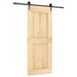 vidaXL Puerta corredera con herrajes madera maciza de pino 85x210 cm vidaXL Puerta corredera con herrajes madera maciza de pino 85x210 cm