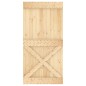vidaXL Puerta corredera con herrajes madera maciza de pino 100x210 cm vidaXL Puerta corredera con herrajes madera maciza de pino 100x210 cm