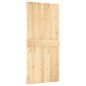 vidaXL Puerta corredera con herrajes madera maciza de pino 95x210 cm vidaXL Puerta corredera con herrajes madera maciza de pino 95x210 cm