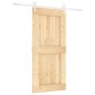 vidaXL Puerta corredera con herrajes madera maciza de pino 95x210 cm vidaXL Puerta corredera con herrajes madera maciza de pino 95x210 cm