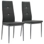 vidaXL Sillas de comedor 2 unidades cuero sintético gris vidaXL Sillas de comedor 2 unidades cuero sintético gris