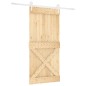 vidaXL Puerta corredera con herrajes madera maciza de pino 95x210 cm vidaXL Puerta corredera con herrajes madera maciza de pino 95x210 cm