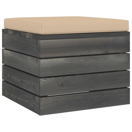 vidaXL Otomana de palets para jardín con cojín madera de pino