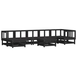 vidaXL Juego de muebles de jardín 8 piezas madera maciza de pino