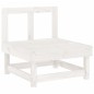 vidaXL Juego de muebles de jardín 6 piezas madera maciza pino blanco vidaXL Juego de muebles de jardín 6 piezas madera maciza pino blanco