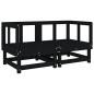 vidaXL Juego muebles de jardín 6 piezas madera maciza pino negro