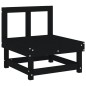 vidaXL Juego muebles de jardín 6 piezas madera maciza pino negro