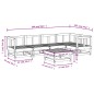 vidaXL Juego muebles de jardín 6 piezas madera maciza pino negro