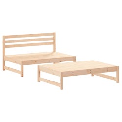 vidaXL Juego de muebles de jardín 2 piezas madera maciza de pino