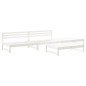 vidaXL Juego de muebles de jardín 4 pzas madera maciza de pino blanco