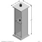 FMD Mesita decorativa con puerta gris 88,5 cm FMD Mesita decorativa con puerta gris 88,5 cm