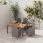 vidaXL Set de comedor de jardín 5 pzas y cojines ratán sintético gris