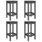 vidaXL Set de mesa y taburetes altos jardín 5 piezas madera pino gris vidaXL Set de mesa y taburetes altos jardín 5 piezas madera pino gris