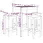 vidaXL Set de mesa y taburetes altos jardín 5 piezas madera pino gris vidaXL Set de mesa y taburetes altos jardín 5 piezas madera pino gris