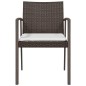 vidaXL Sillas jardín cojines 6 uds ratán sintético marrón 56,5x57x83cm vidaXL Sillas jardín cojines 6 uds ratán sintético marrón 56,5x57x83cm