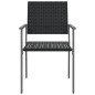 vidaXL Sillas de jardín 6 uds ratán sintético negro 54x62,5x89 cm vidaXL Sillas de jardín 6 uds ratán sintético negro 54x62,5x89 cm