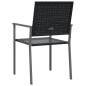 vidaXL Sillas de jardín 6 uds ratán sintético negro 54x62,5x89 cm vidaXL Sillas de jardín 6 uds ratán sintético negro 54x62,5x89 cm