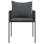 vidaXL Sillas jardín y cojines 6 uds ratán sintético negro 54x61x83 cm