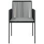 vidaXL Sillas jardín con cojines 6 uds ratán PE negro 54x60,5x83,5cm vidaXL Sillas jardín con cojines 6 uds ratán PE negro 54x60,5x83,5cm