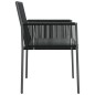 vidaXL Sillas jardín con cojines 6 uds ratán PE negro 54x60,5x83,5cm vidaXL Sillas jardín con cojines 6 uds ratán PE negro 54x60,5x83,5cm