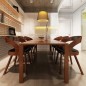 vidaXL Sillas de comedor 6 unidades cuero sintético marrón