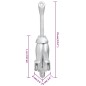 vidaXL Ancla plegable con cuerda hierro maleable plateado 1,5 kg vidaXL Ancla plegable con cuerda hierro maleable plateado 1,5 kg