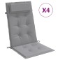 vidaXL Cojines de silla con respaldo alto 4 uds tela Oxford gris vidaXL Cojines de silla con respaldo alto 4 uds tela Oxford gris