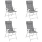 vidaXL Cojines de silla con respaldo alto 4 uds tela Oxford gris vidaXL Cojines de silla con respaldo alto 4 uds tela Oxford gris