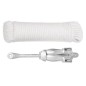 vidaXL Ancla plegable con cuerda hierro maleable plateado 3,2 kg