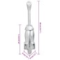vidaXL Ancla plegable con cuerda hierro maleable plateado 3,2 kg