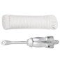 vidaXL Ancla plegable con cuerda hierro maleable plateado 8 kg vidaXL Ancla plegable con cuerda hierro maleable plateado 8 kg