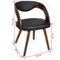 vidaXL Sillas de comedor 6 unidades cuero sintético marrón