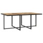 vidaXL Set comedor de jardín 11 piezas y cojines ratán sintético negro vidaXL Set comedor de jardín 11 piezas y cojines ratán sintético negro