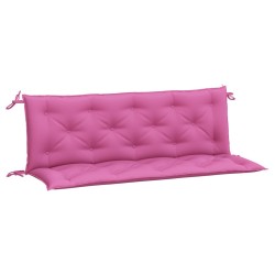 vidaXL Cojines para banco de jardín 2 uds tela rosa 150x50x7 cm