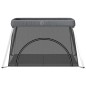 vidaXL Parque infantil para bebés con colchón tela lino gris oscuro vidaXL Parque infantil para bebés con colchón tela lino gris oscuro